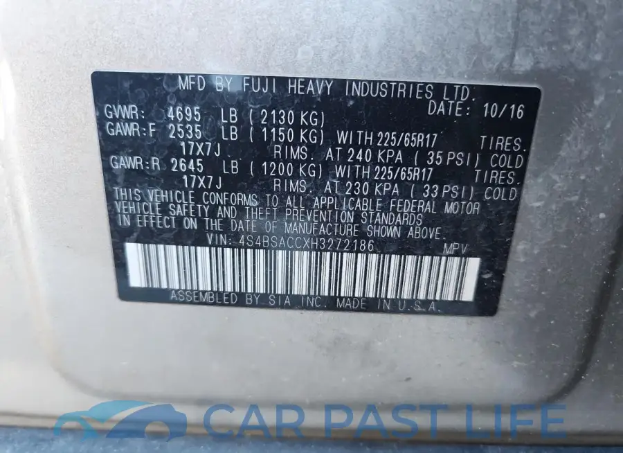 4S4BSACCXH3272186# 13