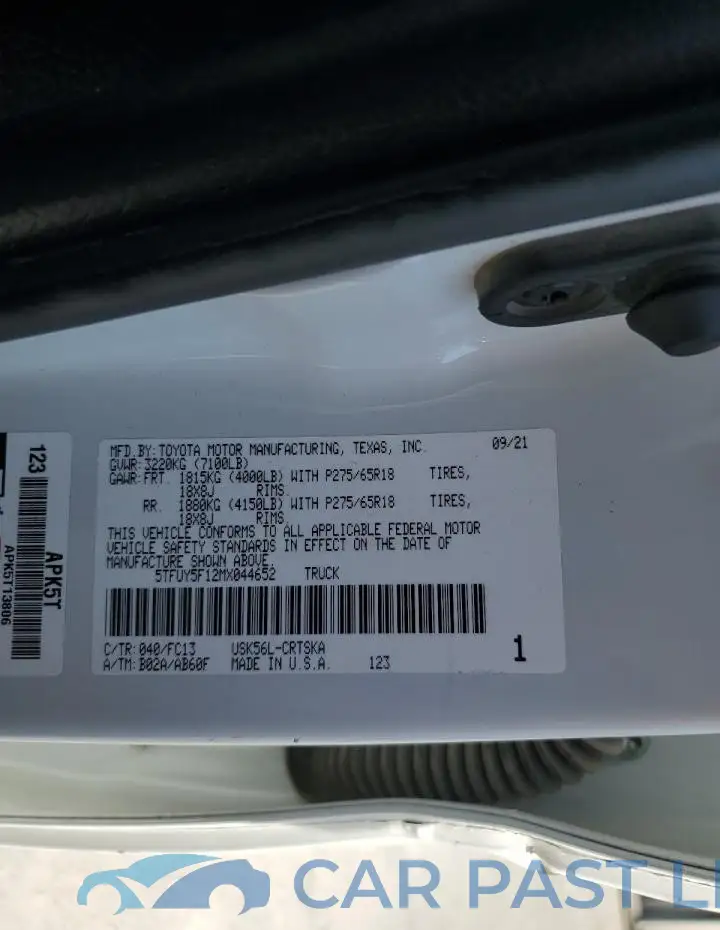 5TFUY5F12MX044652# 12