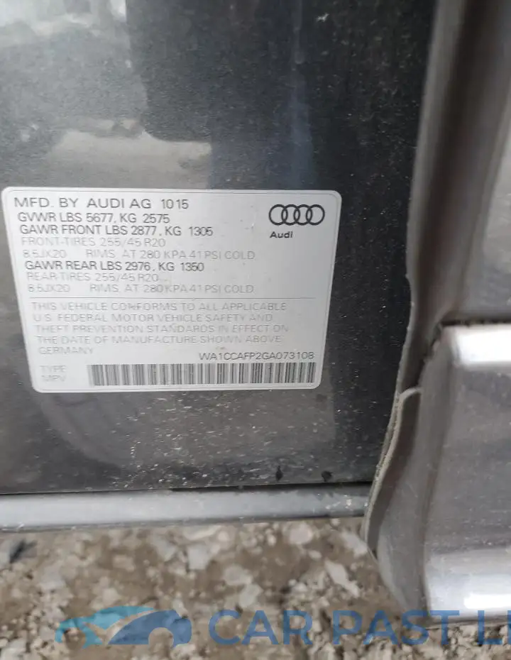 WA1CCAFP2GA073108# 12