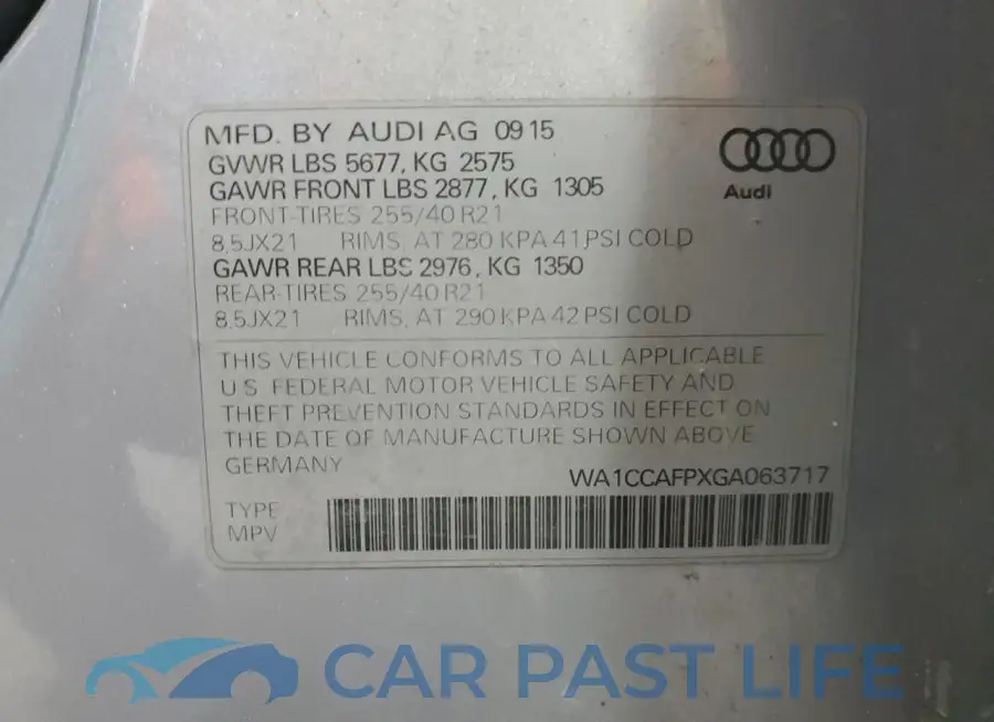 WA1CCAFPXGA063717# 13
