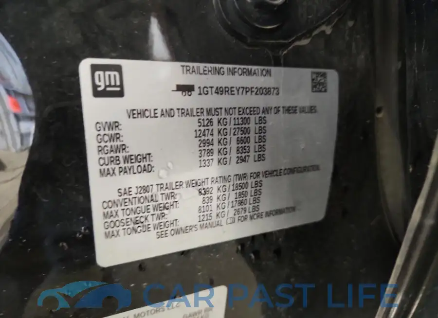 1GT49REY7PF203873# 13