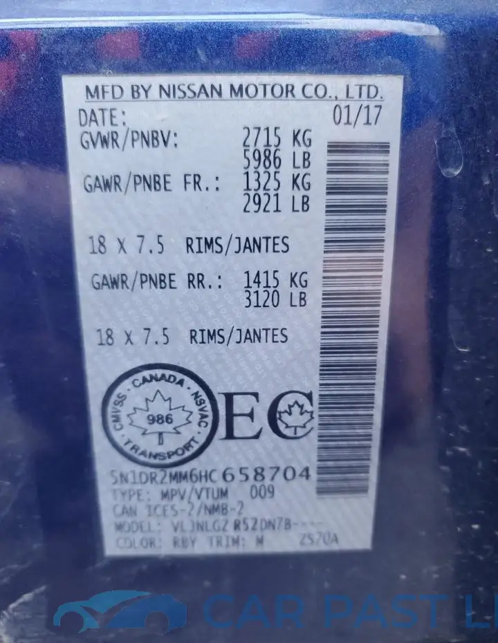 5N1DR2MM6HC658704# 13