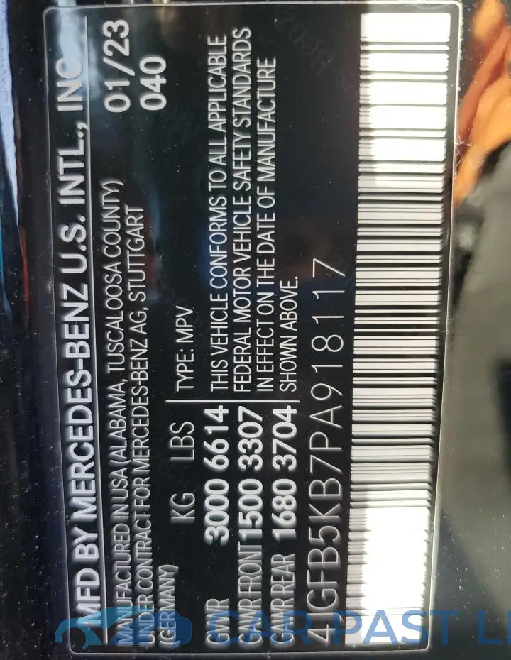 4JGFB5KB7PA918117# 14