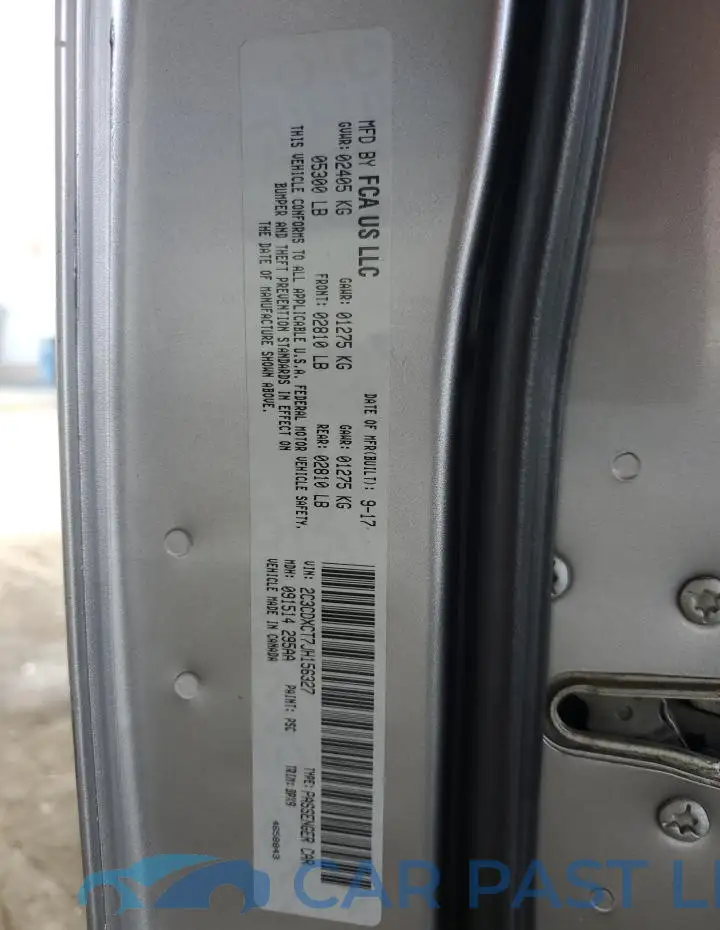 2C3CDXCT7JH156327# 12