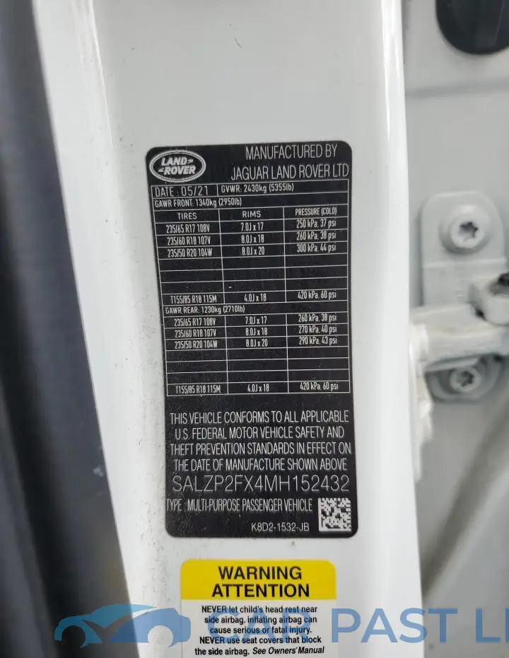 SALZP2FX4MH152432# 13