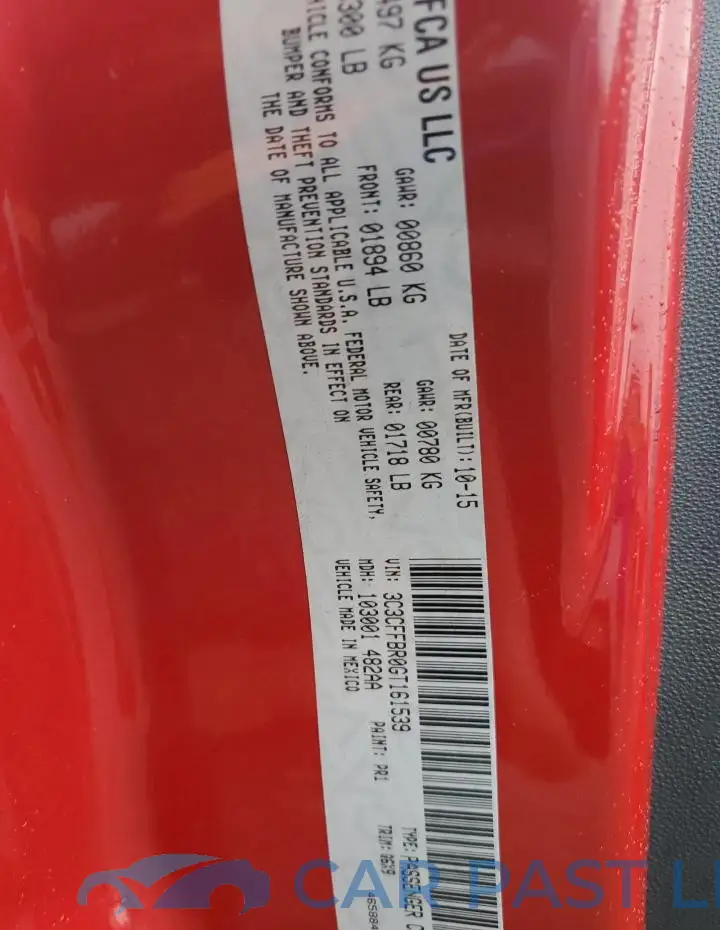 3C3CFFBR0GT161539# 12