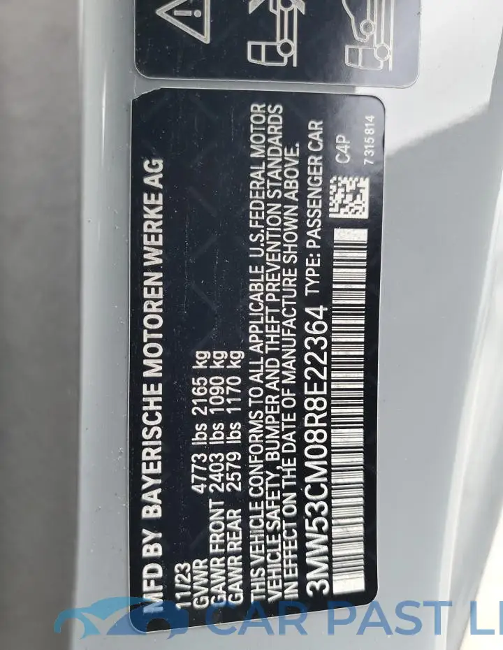3MW53CM08R8E22364# 12