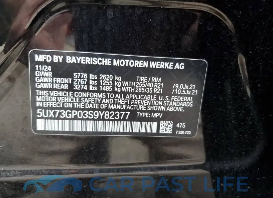 5UX73GP03S9Y82377# 13