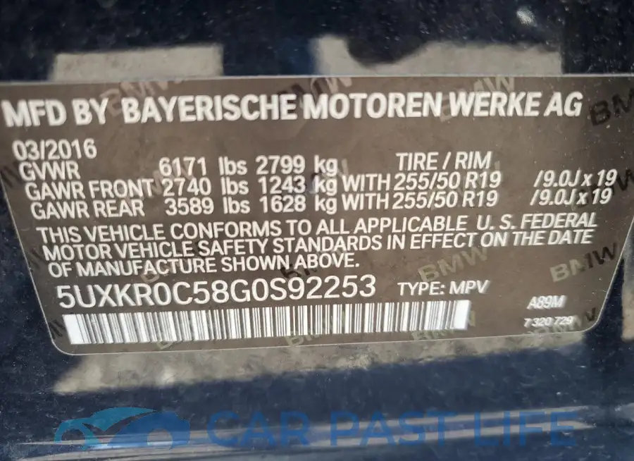 5UXKR0C58G0S92253# 13
