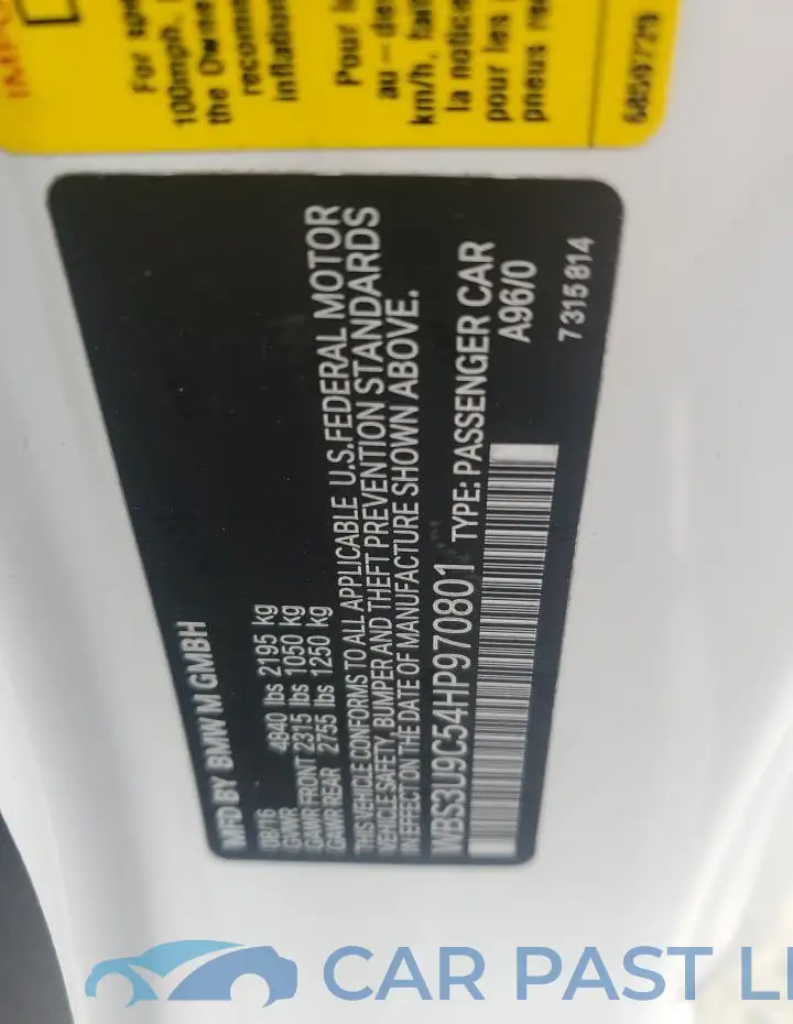 WBS3U9C54HP970801# 13