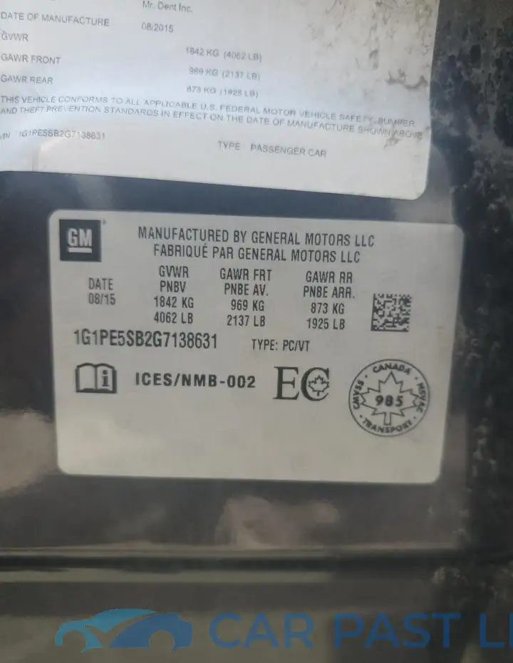1G1PE5SB2G7138631# 12