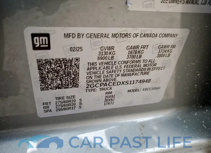 2GCPACEDXS1174948# 13