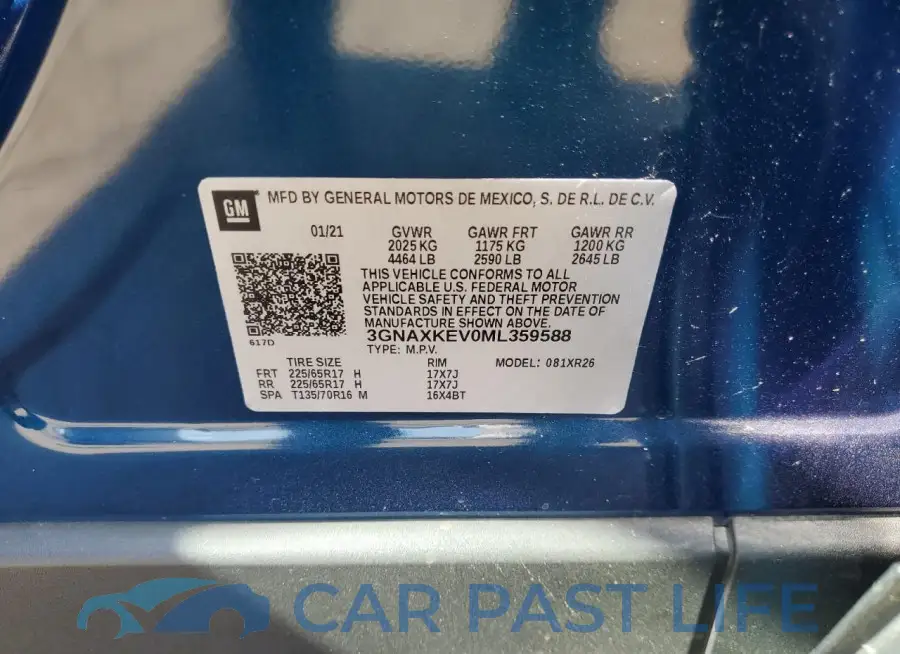 3GNAXKEV0ML359588# 13