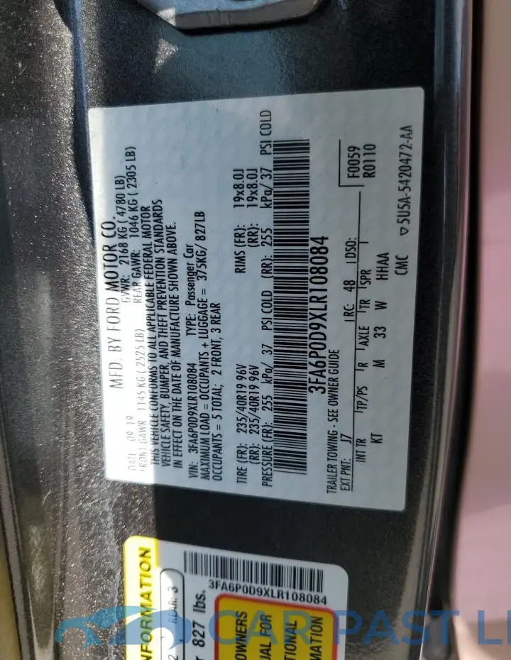 3FA6P0D9XLR108084# 13