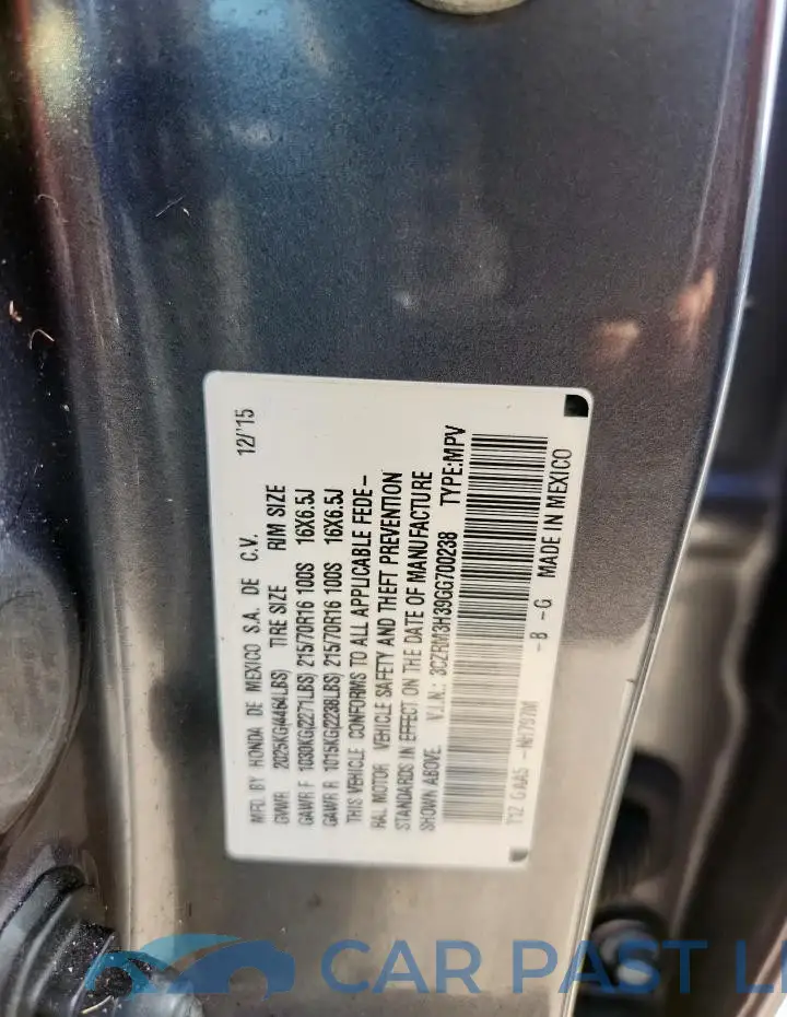3CZRM3H39GG700238# 13