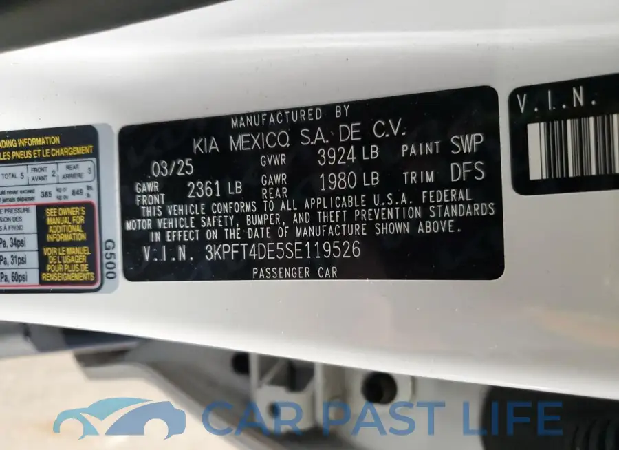 3KPFT4DE5SE119526# 13