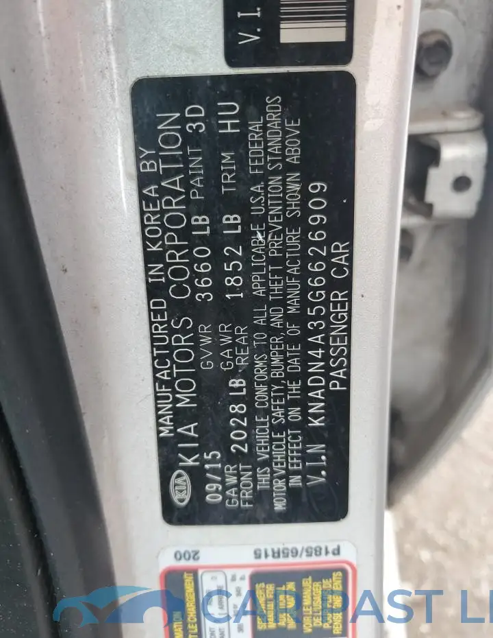 KNADN4A35G6626909# 12