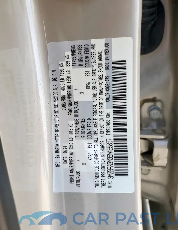 3MZBPABM3SM455867# 12