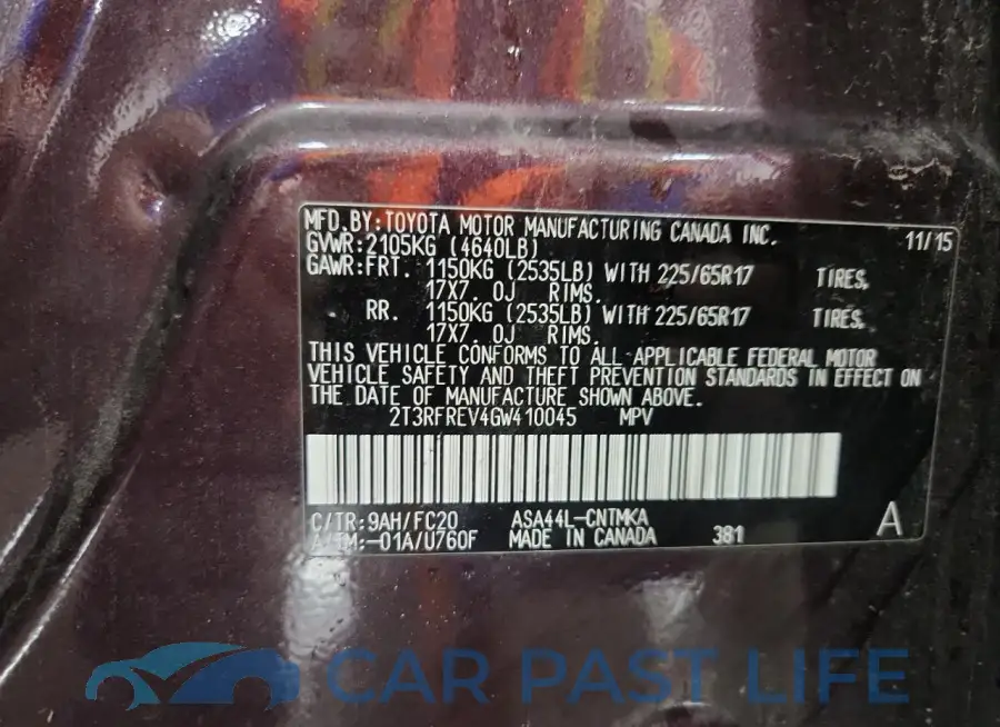 2T3RFREV4GW410045# 13