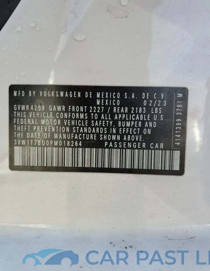 3VW1T7BU0PM018264# 12