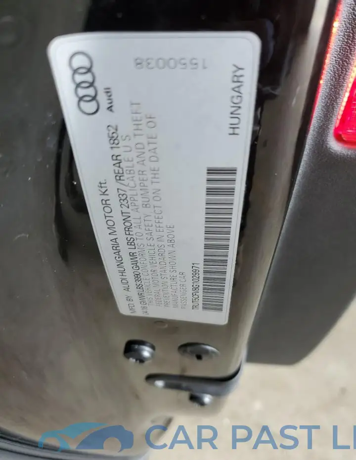 TRUT5CFV8G1029971# 12