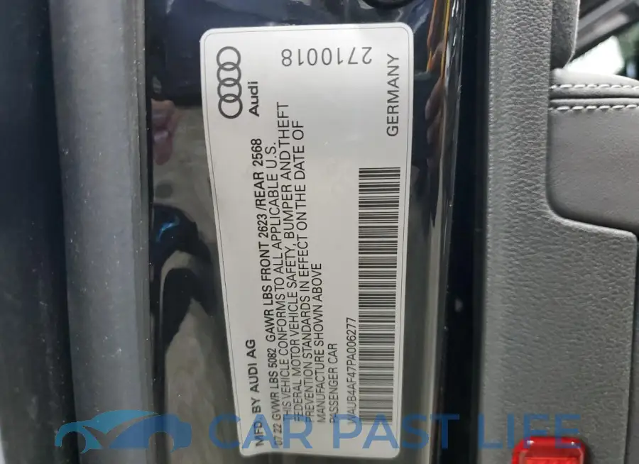 WAUB4AF47PA006277# 12