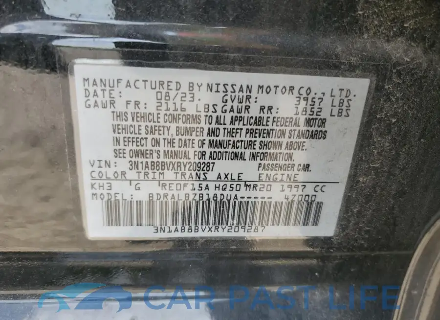 3N1AB8BVXRY209287# 12