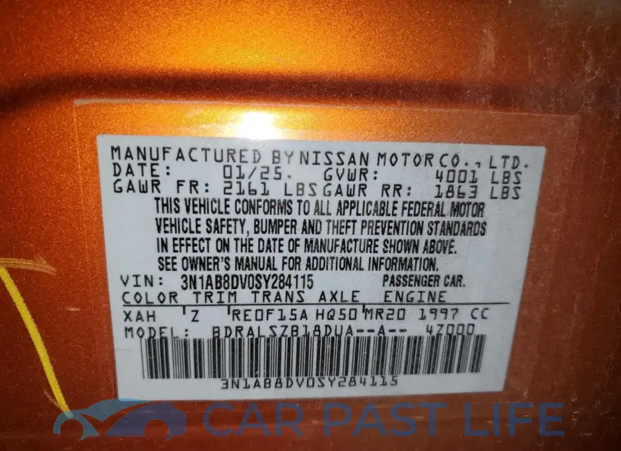 3N1AB8DV0SY284115# 13