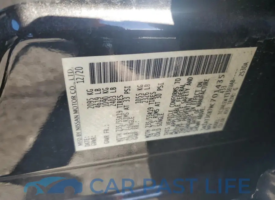 5N1AT3CB7MC701435# 12