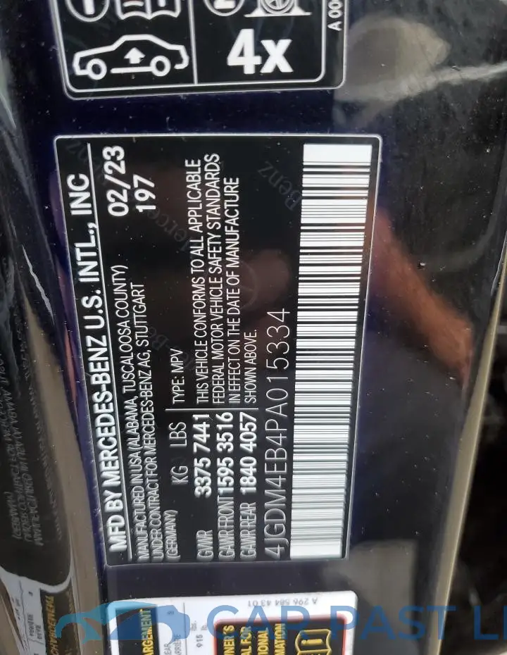 4JGDM4EB4PA015334# 12