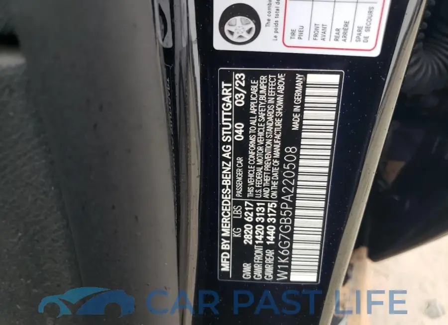 W1K6G7GB5PA220508# 12