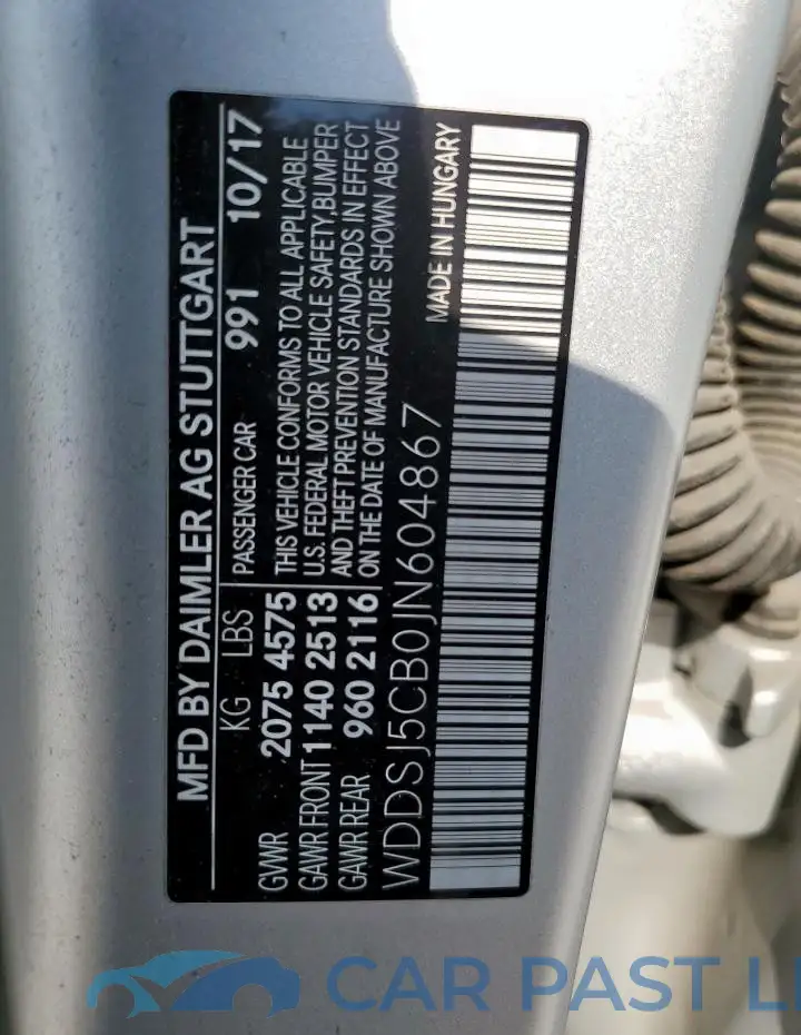 WDDSJ5CB0JN604867# 12