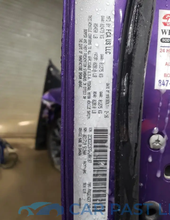 2C3CDZC97GH200187# 13