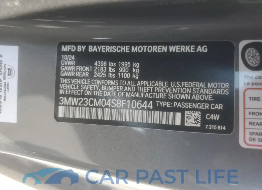 3MW23CM04S8F10644# 12