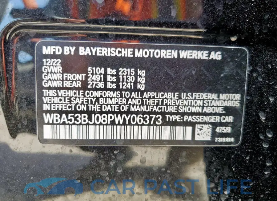 WBA53BJ08PWY06373# 13