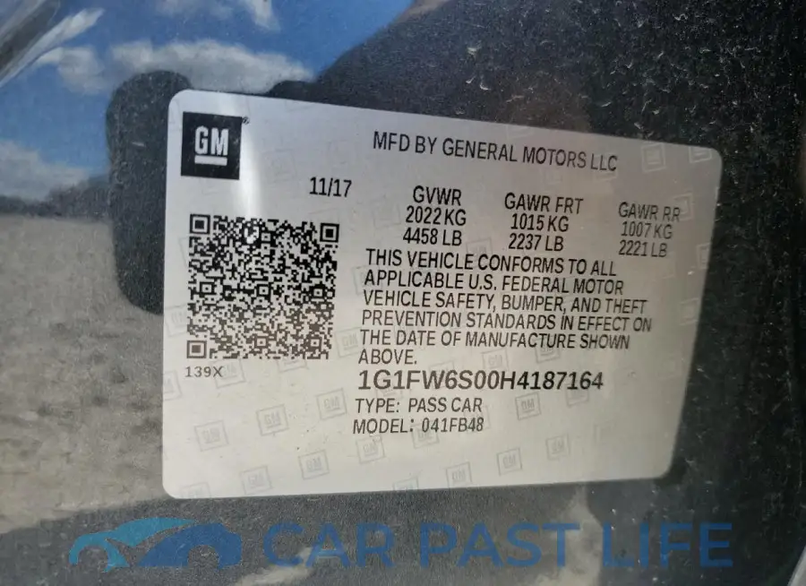 1G1FW6S00H4187164# 13