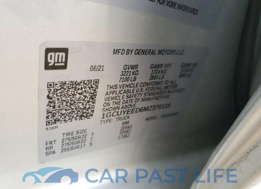 1GCUYEED6MZ370115# 12