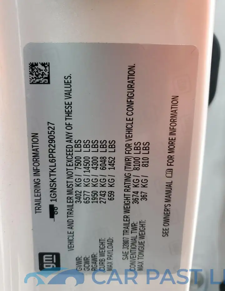 1GNSKTKL6PR290527# 13