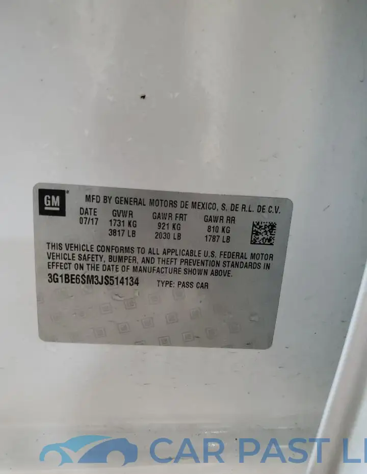 3G1BE6SM3JS514134# 12