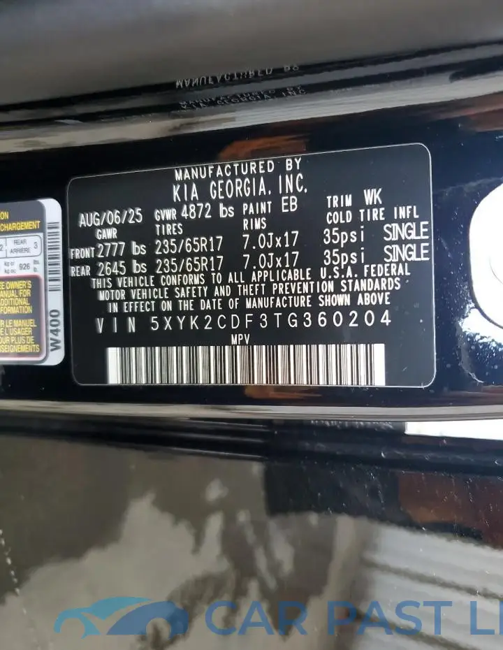 5XYK2CDF3TG360204# 13