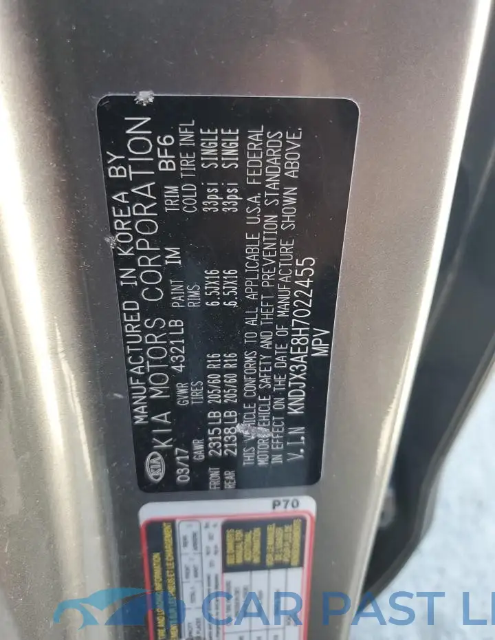 KNDJX3AE8H7022455# 12