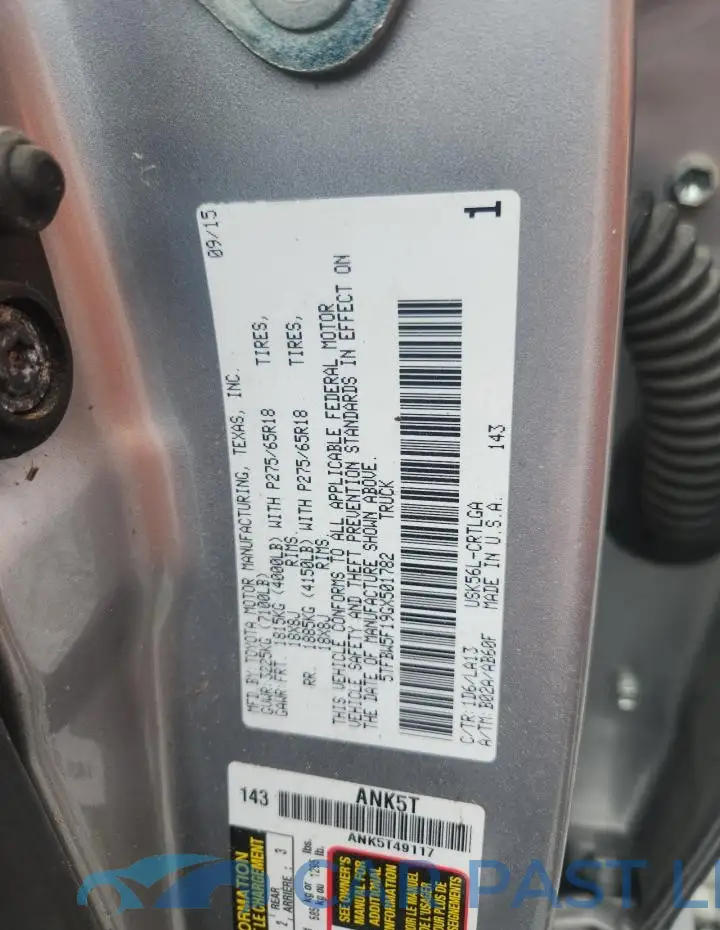 5TFBW5F19GX501782# 12