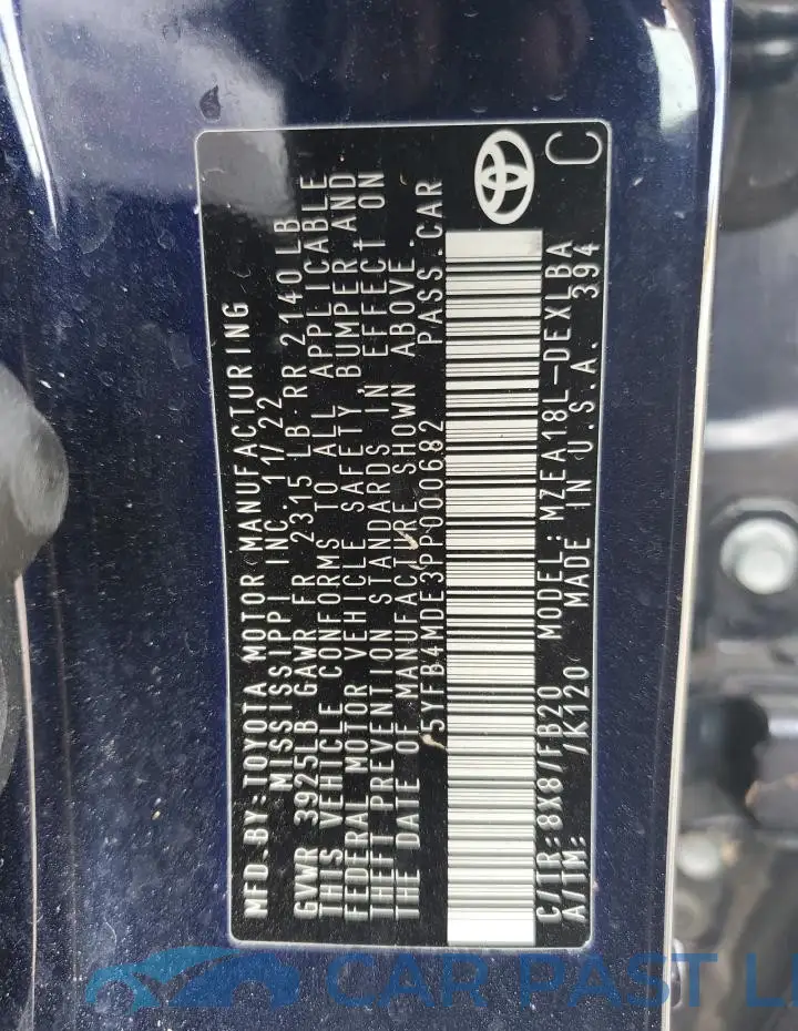5YFB4MDE3PP000682# 12