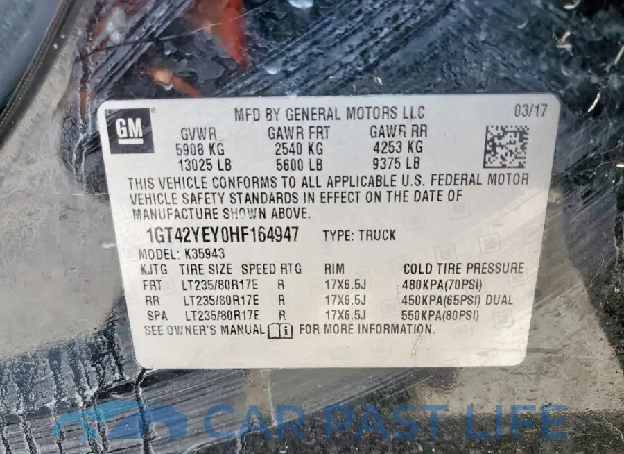 1GT42YEY0HF164947# 12