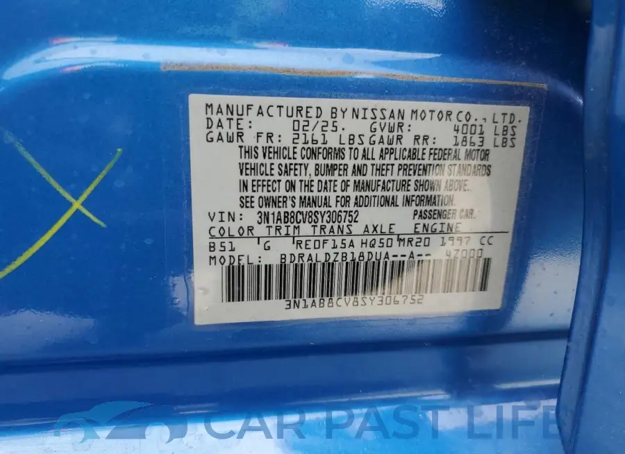 3N1AB8CV8SY306752# 12