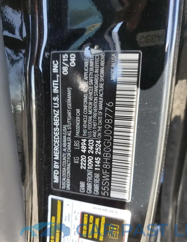55SWF8HB0GU098776# 12