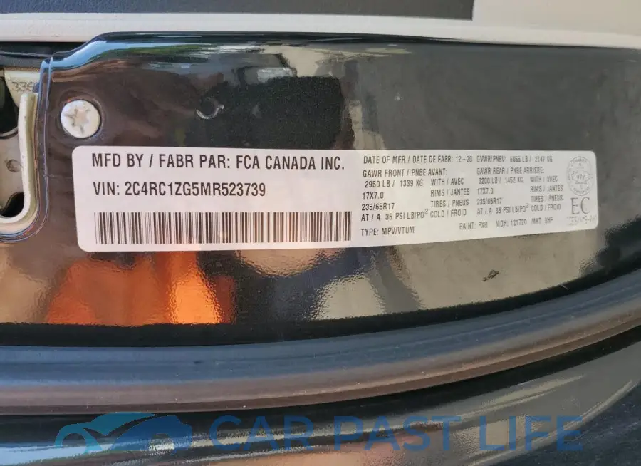 2C4RC1ZG5MR523739# 13