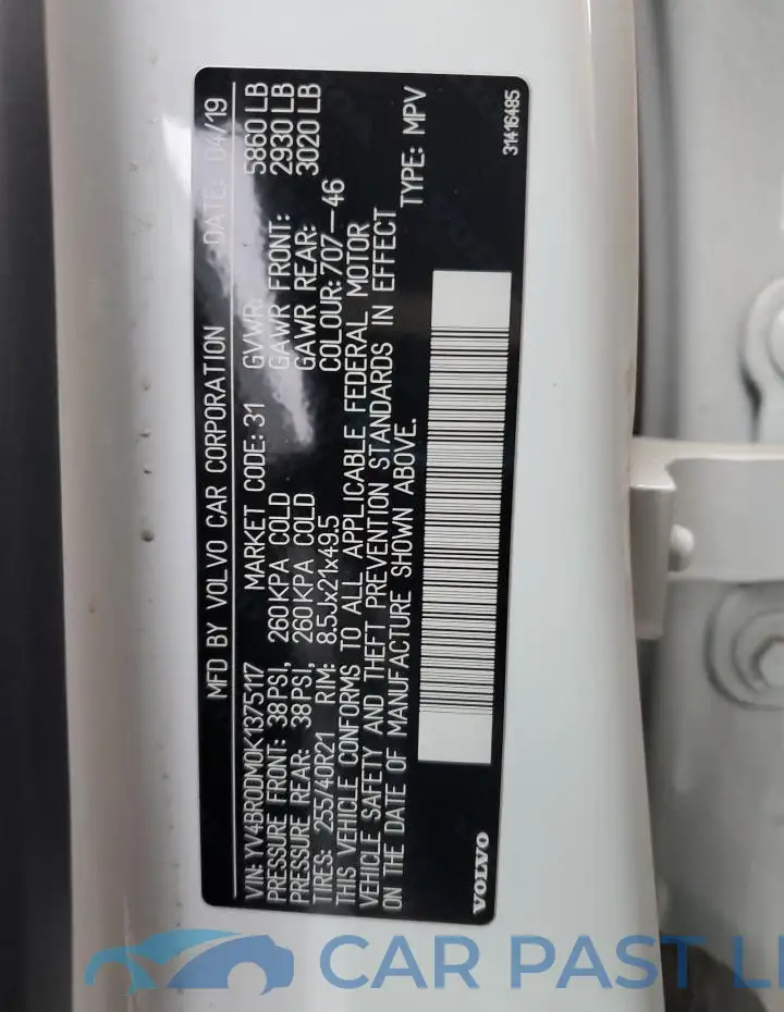 YV4BR0DM0K1375117# 14