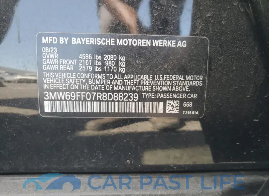 3MW69FF07R8D88239# 12