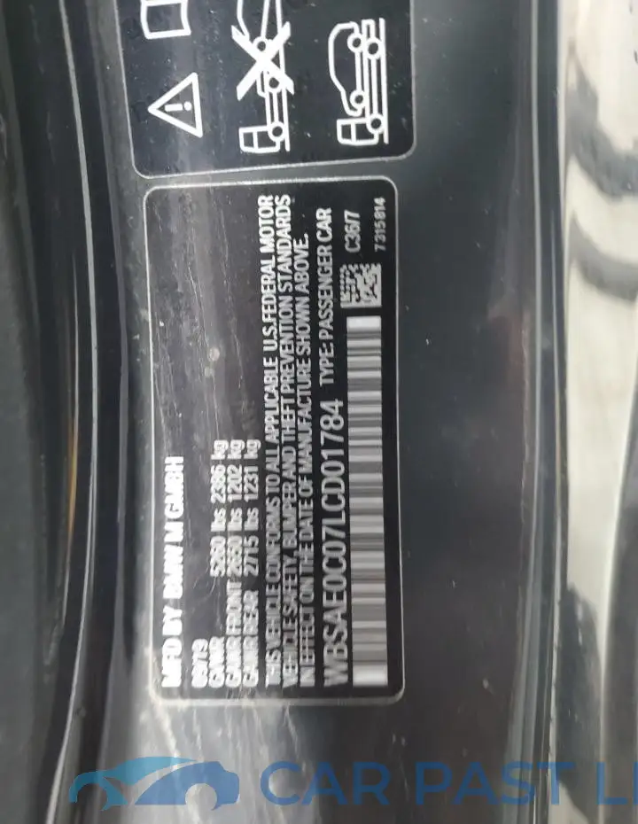 WBSAE0C07LCD01784# 13